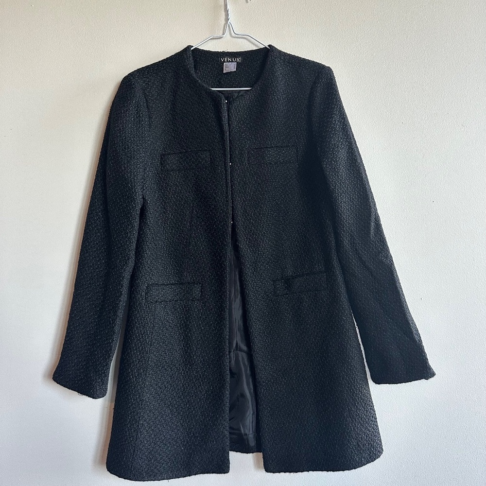 Venus Black Tweed Jacket